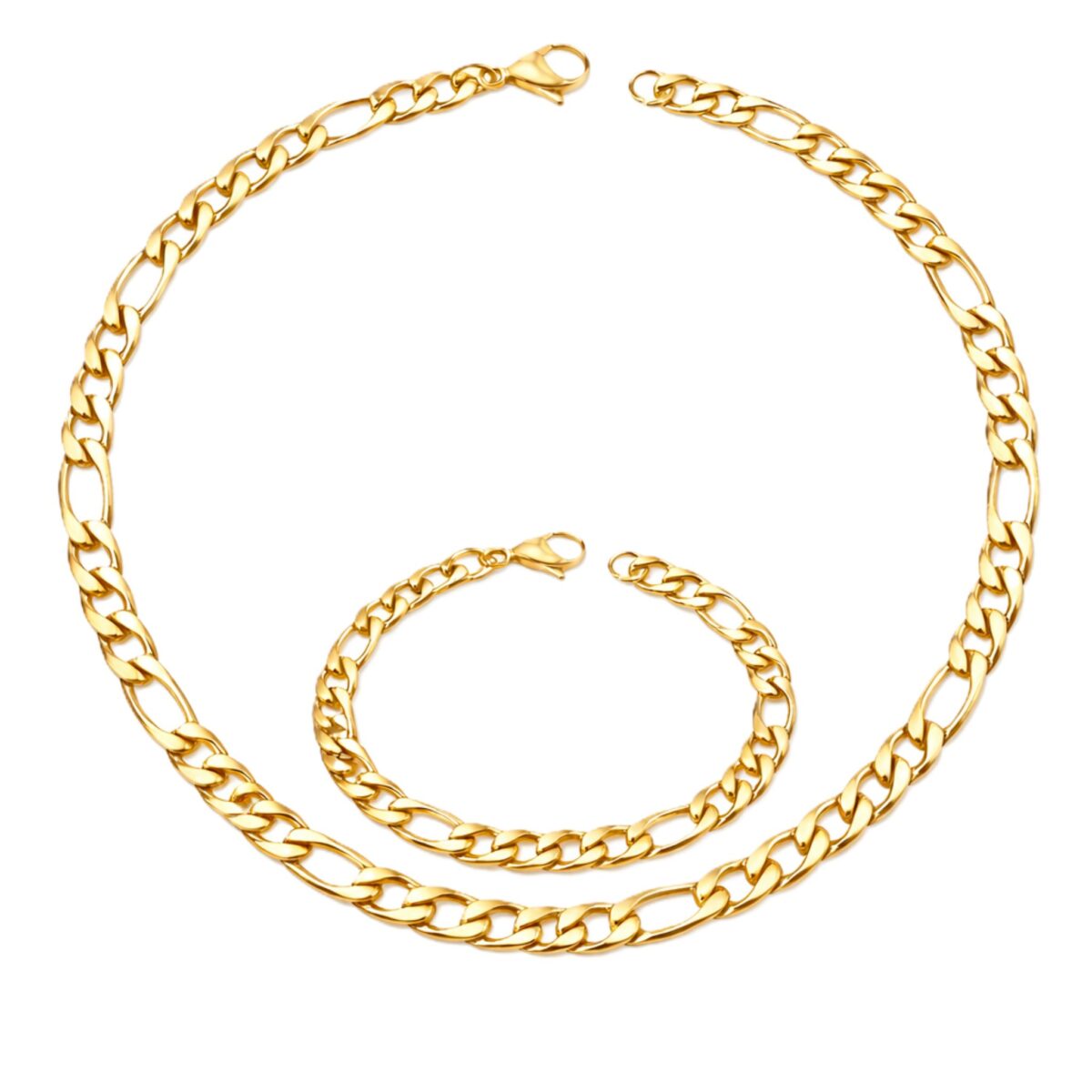 Dámsky set FIERA z pozlátenej chirurgickej ocele v cuban chain štýle