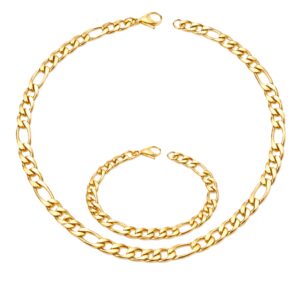 Dámsky set FIERA z pozlátenej chirurgickej ocele v cuban chain štýle