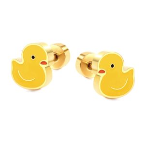 Detské náušnice z chirurgickej ocele DUCK