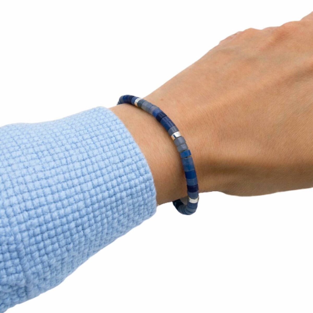 Náramok z prírodného modrého avanturínu NAVYBLUE