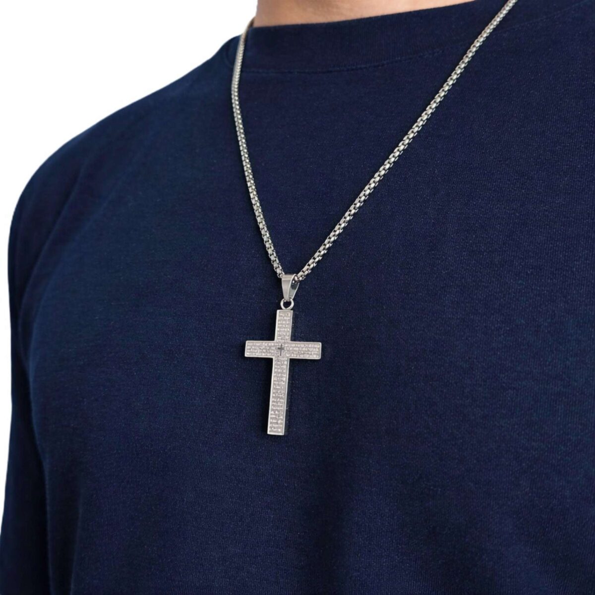 Pánsky náhrdelník PORT z chirurgickej ocele s príveskom kríža