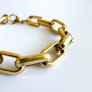 Pánsky pozlátený náramok LUCK z chirurgickej ocele SINARI