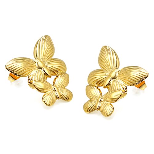 Dámske náušnice z chirurgickej ocele BUTTERFLY