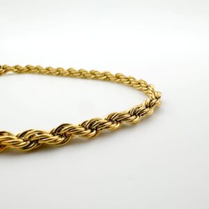 Pozlátený náramok FLOROAJA v rope chain dizajne z chirurgickej ocele