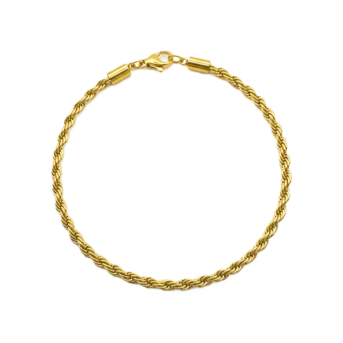 Pozlátený náramok PEREA v rope chain dizajne z chirurgickej ocele
