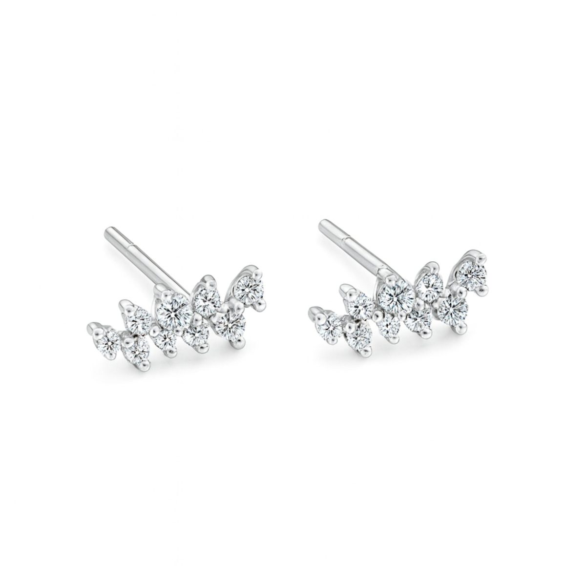 Strieborné náušnice GLAM so syntetickými diamantmi SINARI